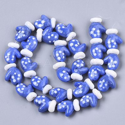Handmade Lampwork Beads Strands LAMP-R142-05B-1