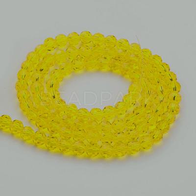 Transparent Glass Bead Strands GLAA-G013-4mm-68-1
