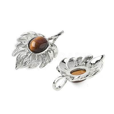 Natural Tiger Eye Pendants G-L623-04P-09-1