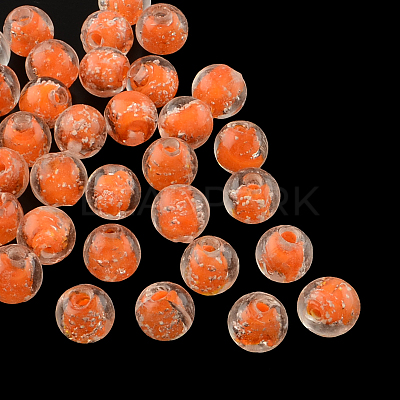 Handmade Luminous Lampwork Beads LAMP-R125-10mm-M-1