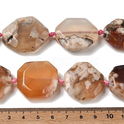 Natural Cherry Blossom Agate Beads Strands GG-CBAD7AB-04-1