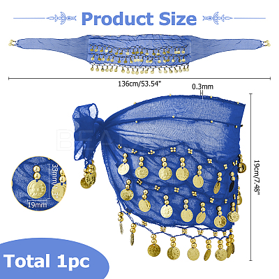 Polyester Tassel Fringe Trimming AJEW-WH0651-70B-1