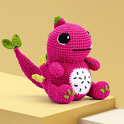 DIY Pitaya Dinosaur Knitting Kits for Beginners PW-WGEBF3D-01-1