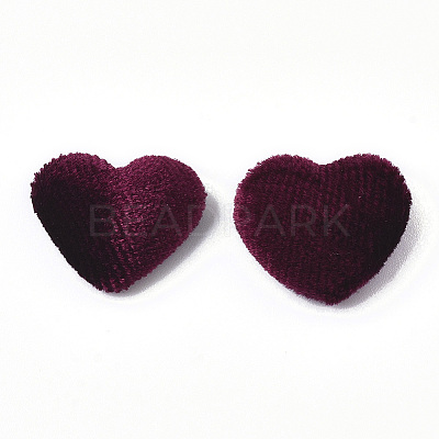 Velvet Cloth Fabric Covered Cabochons WOVE-S084-14F-1