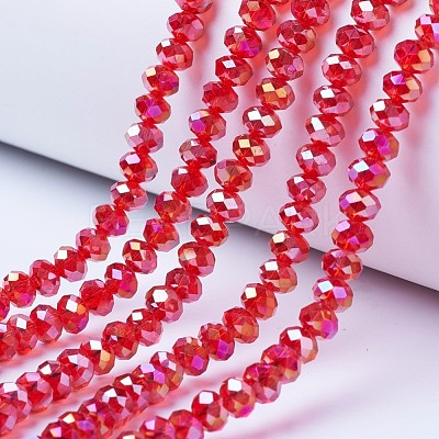 Electroplate Glass Beads Strands EGLA-A034-T10mm-B06-1