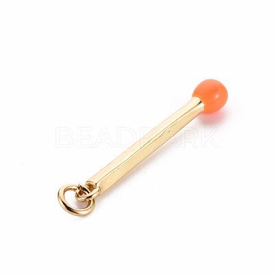 Brass Enamel Pendants KK-S362-032B-NR-1