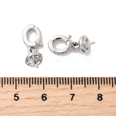 Brass Micro Pave Cubic Zirconia Pendant Bails KK-Z131-02P-1