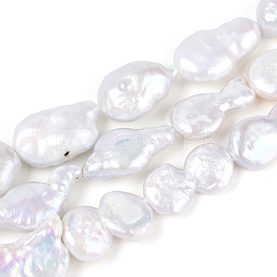 Natural Keshi Pearl Beads Strands PEAR-S018-02L-1