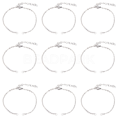 20Pcs 304 Stainless Steel Cable Chain Bracelet Making AJEW-SP0001-01-1