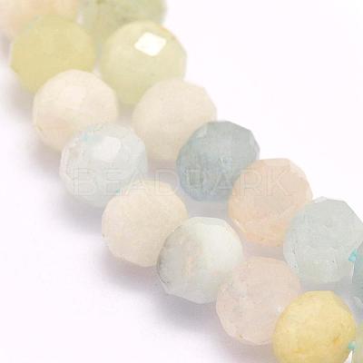 Natural Morganite Beads Strands G-F509-54-5x8mm-1