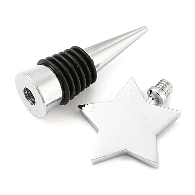 Alloy Wine Bottle Stopper Cabochon Settings AJEW-Z016-02C-P-1