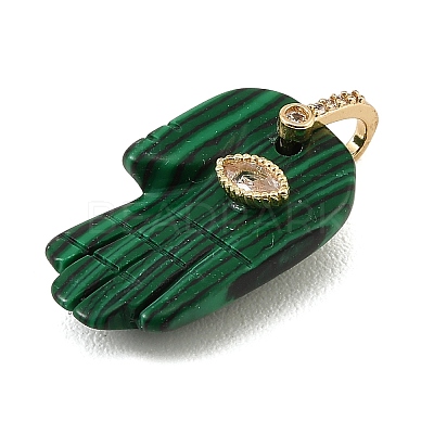 Synthetic Malachite Carved Pendants GG-CBA5963-01B-NH-1
