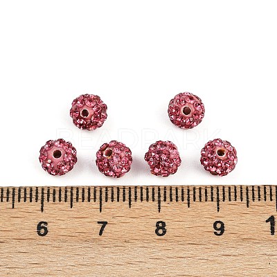 Polymer Clay Rhinestone Beads RB-H284-6MM-209-1