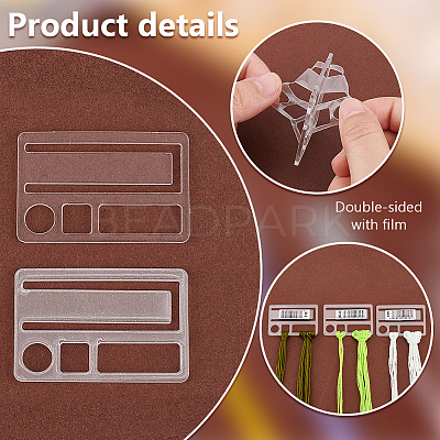 50Pcs Acrylic Thread Winding Boards TOOL-PH0001-80B-1