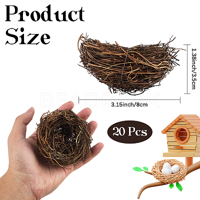 Jute Twine Imitation Bird's-nest AJEW-WH20121-14B-1