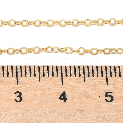 Brass Cable Chain Necklaces NJEW-K123-05G-1
