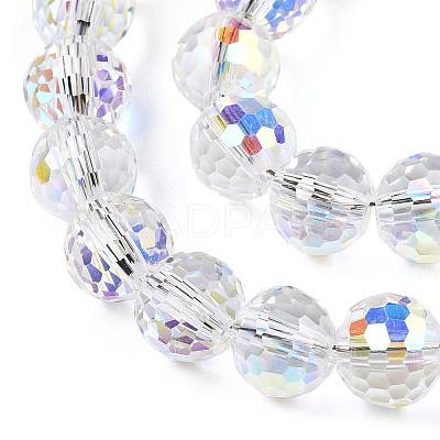 Transparent Electroplate Glass Bead Strands X-EGLA-TAC0003-04L-1