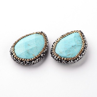 Faceted Oval Natural Magnesite Beads G-F215-37A-1