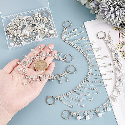 Brass Glass Rhinestone Shoe Decoration Chain FIND-GO00008-1