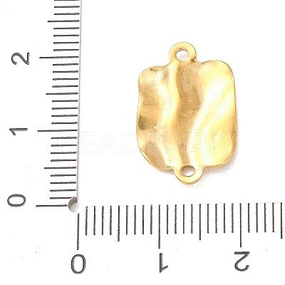 304 Stainless Steel Textured Links Connector Charms STAS-K302-02F-G-1
