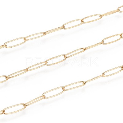 Ion Plating(IP) 304 Stainless Steel Paperclip Chains CHS-F010-01C-G-1