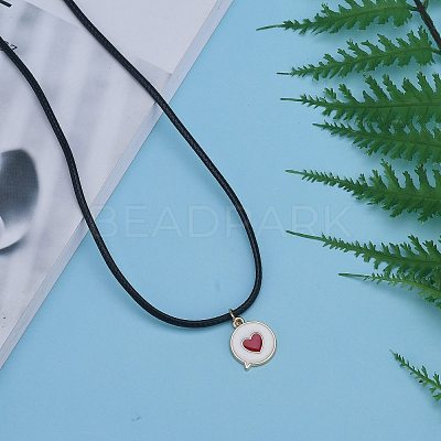 Waxed Cotton Cord Necklace Making MAK-S032-2mm-101-1