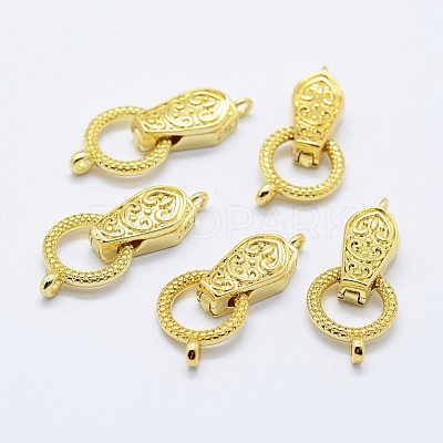 Brass Fold Over Magnetic Clasps KK-K220-12G-1
