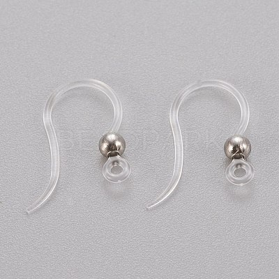 Eco-Friendly Plastic Earring Hooks STAS-K203-03P-1