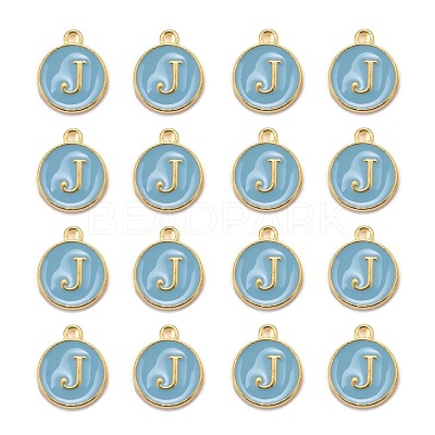 Golden Plated Alloy Enamel Charms ENAM-S118-04J-1