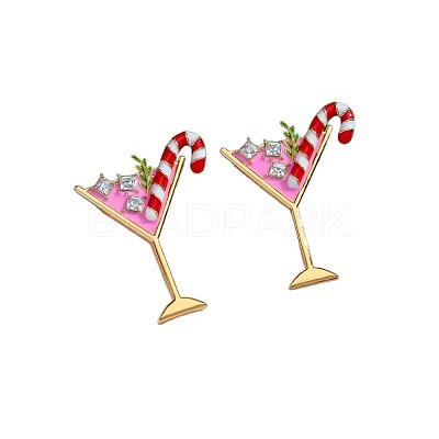 Christmas Alloy Enamel Stud Earrings FS-WGF3B22-01-1