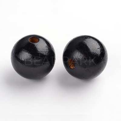 Natural Wood Beads X-TB30MMY-2-1