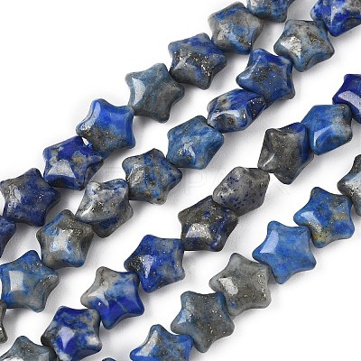 Natural Lapis Lazuli Star Beads Strands G-Z080-A05-1