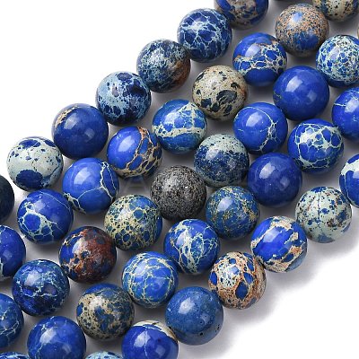 Natural Imperial Jasper Beads Strands G-A175B-8mm-06-1