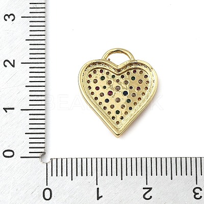 Brass Micro Pave Cubic Zirconia Pendants KK-I276-29G-1