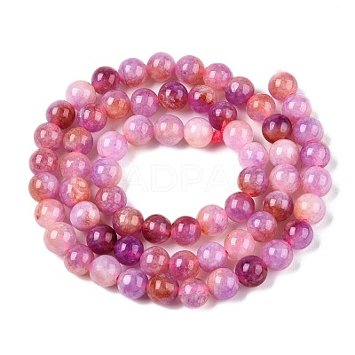 Dyed Natural White Jade Beads Strands G-T138-6mm-210-11-1