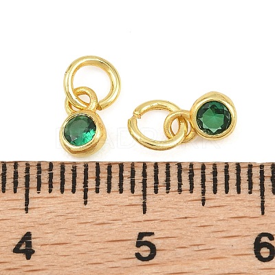Brass Pave Cubic Zirconia Charms CU-CBA3D67-13G-03-1