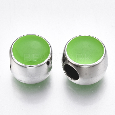 UV Plating Acrylic European Beads OACR-T005-105P-1