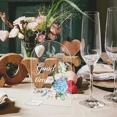 Acrylic Table Sign Holders DIY-WH0374-21-1