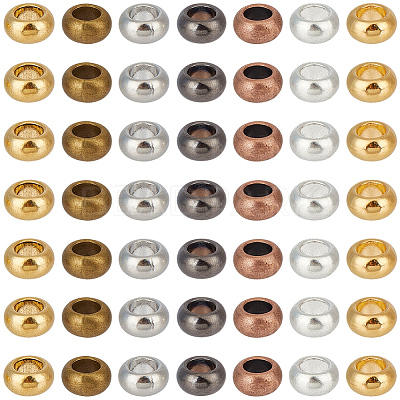 70Pcs 7 Colors Tibetan Style Alloy Beads FIND-PA0001-68-1