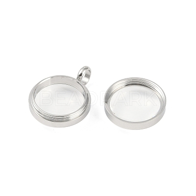 304 Stainless Stee Locket Pendants STAS-S132-15P-04-1