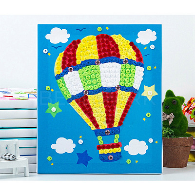 Creative DIY Hot Air Balloon Pattern Resin Button Art DIY-Z007-39-1