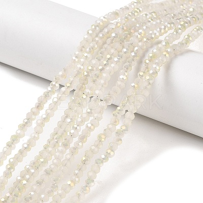 Electroplate Glass Faceted Rondelle Beads Strands EGLA-D020-3x2mm-05-A-1
