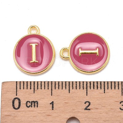 Golden Plated Alloy Enamel Charms ENAM-S118-08I-1