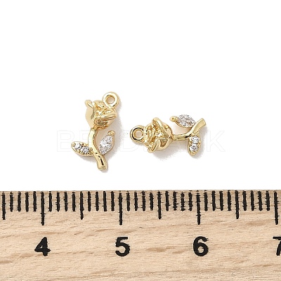 Brass Micro Pave Cubic Zirconia Pendants KK-A275-04A-G-1