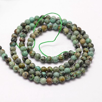 Natural African Turquoise(Jasper) Beads Strands X-G-N0188-02-3mm-1