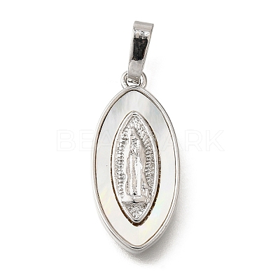 Brass Shell Pendants KK-D328-01P-D-1