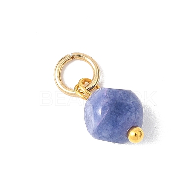 Natural Colorful Tourmaline Dice Charms PALLOY-JF04580-01-1