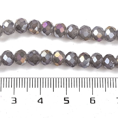 Baking Electroplate Glass Beads Strands DGLA-A039-J8mm-B06-1