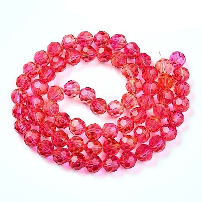 Baking Paint Transparent Glass Beads X1-DGLA-A035-T8mm-A02-1