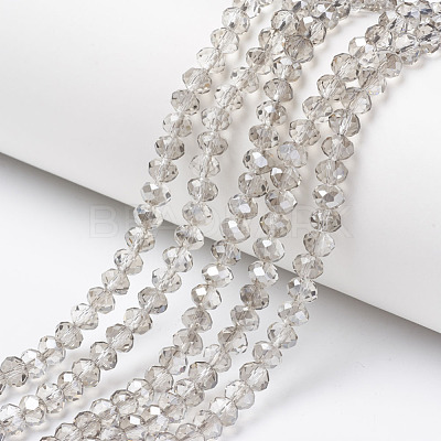 Electroplate Transparent Glass Beads Strands EGLA-A034-T4mm-E15-1